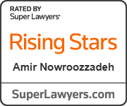 Rated By Super Lawyers | Rising Stars | Amir Nowroozadeh | SuperLawyers.com